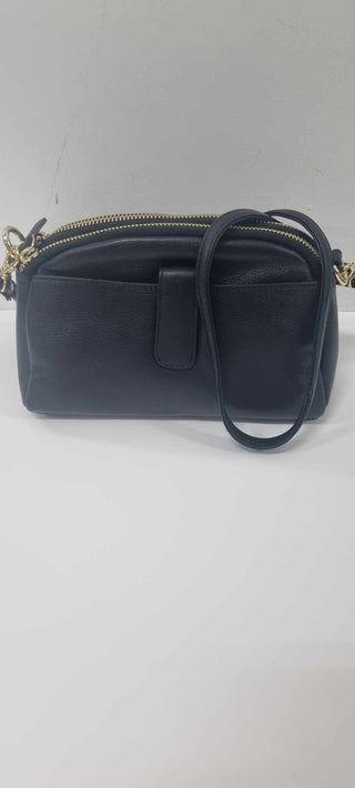2556 Black Leather crossbody Bag
