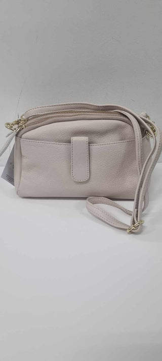 2556 Cream Leather Crossbody Bag