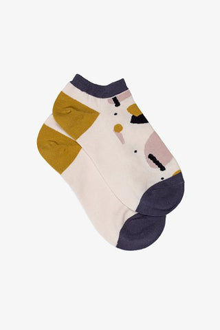 Abstract Grape Ankle Sock
