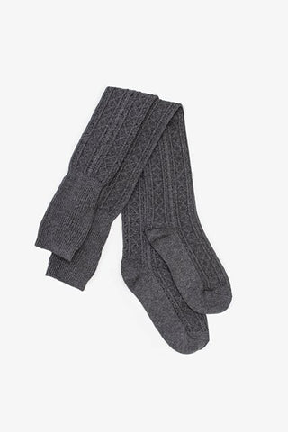 Over The Knee Cable Grey Sock